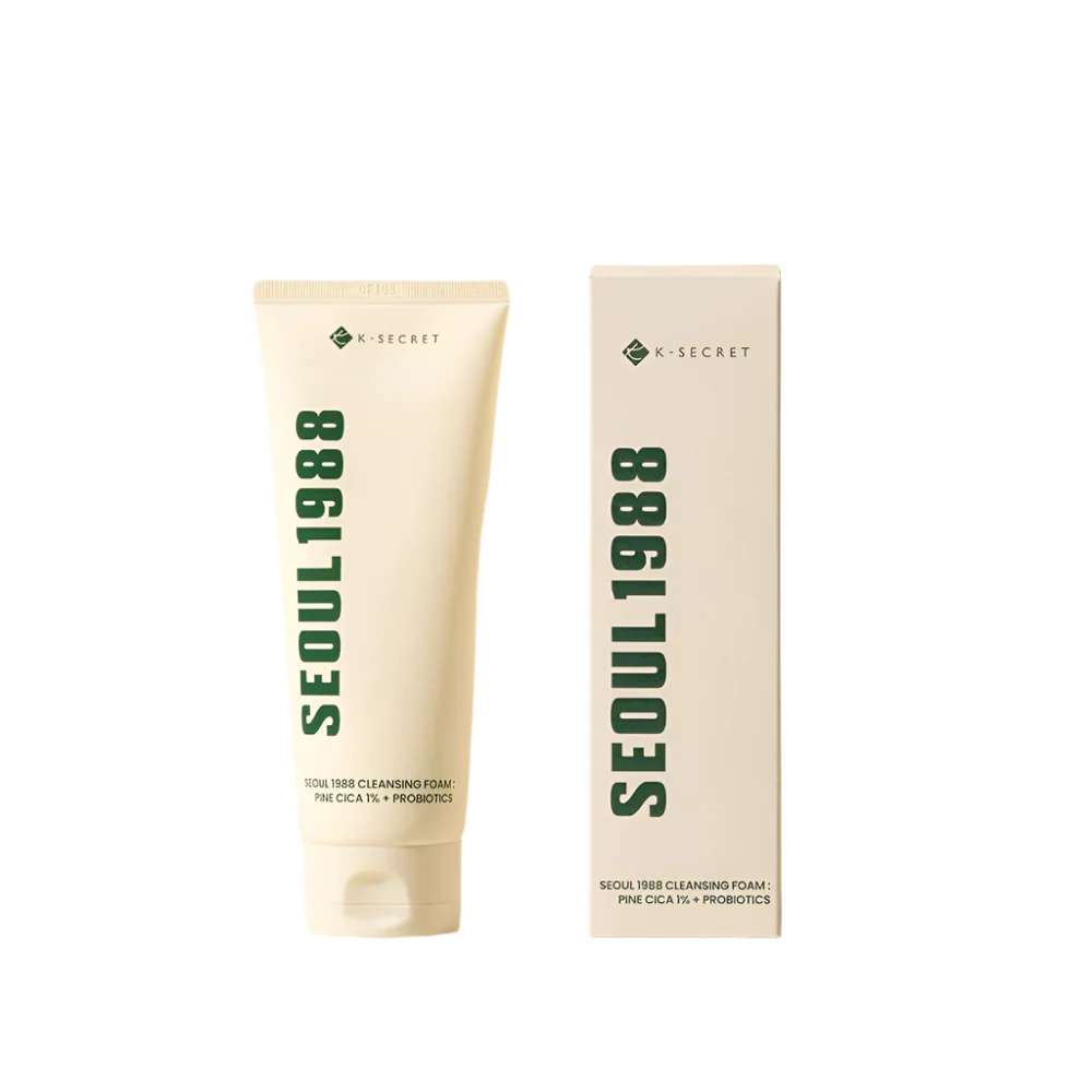 K-SECRET SEOUL 1988 Cleansing Foam: Pine Cica 1% + Probiotics 150ml