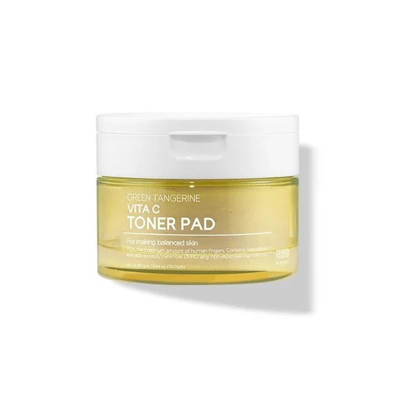 Tenzero Green Tangerine Vita C Toner Pad 70ea – Brightening & Exfoliating Vitamin C Skincare Pads
