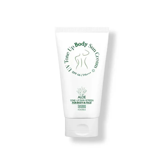 Tenzero Aloe UV Tone-Up Body Sun Cream 150g – SPF Protection, Hydration & Instant Brightening