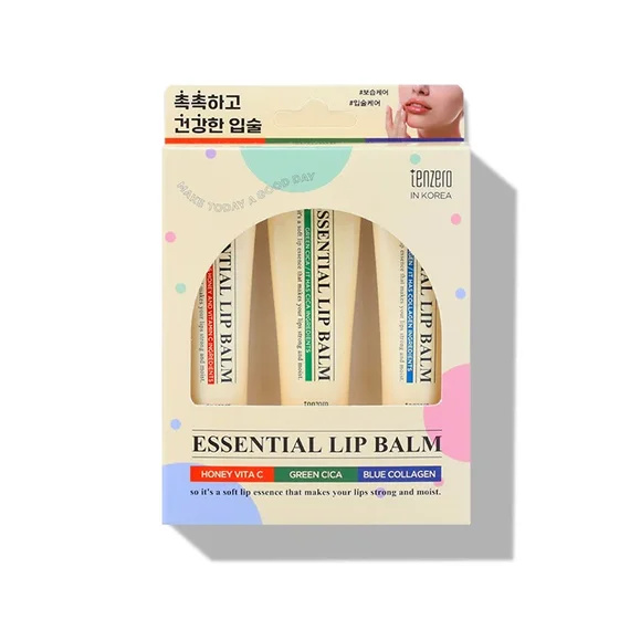 Tenzero Essential Lip Balm 3 Pcs – Daily Hydration & Protective Lip Care Set