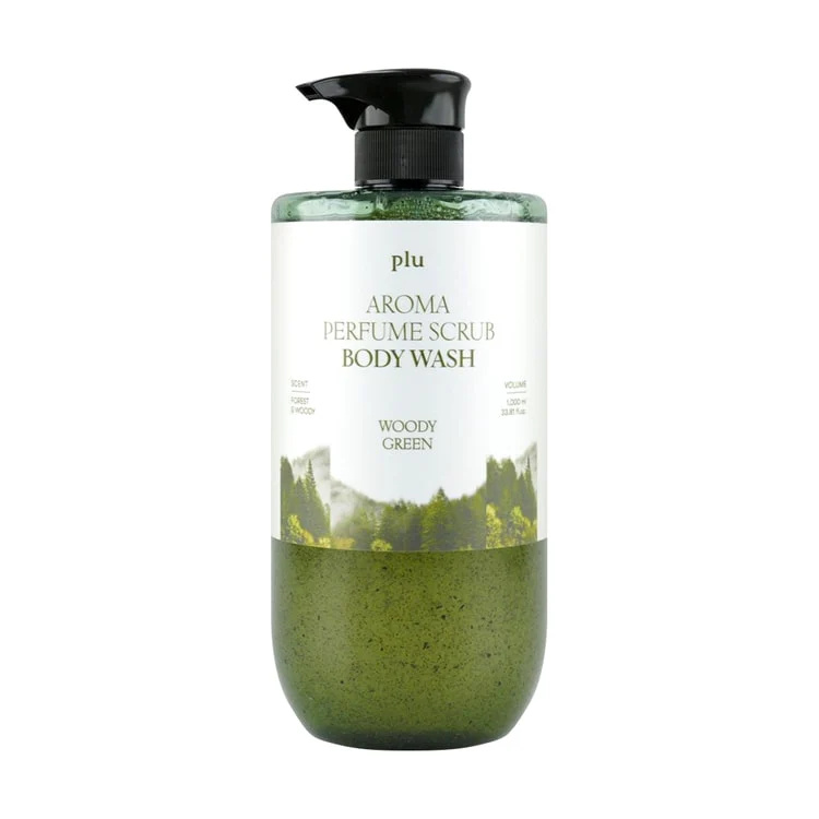 PLU Aroma Perfume Scrub Body Wash Woody Green BD | KoreanShopBD