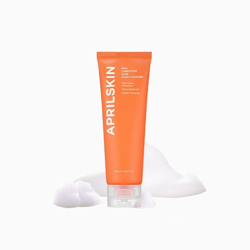 APRILSKIN REAL CARROTENE ACNE FOAM CLEANSER 120g