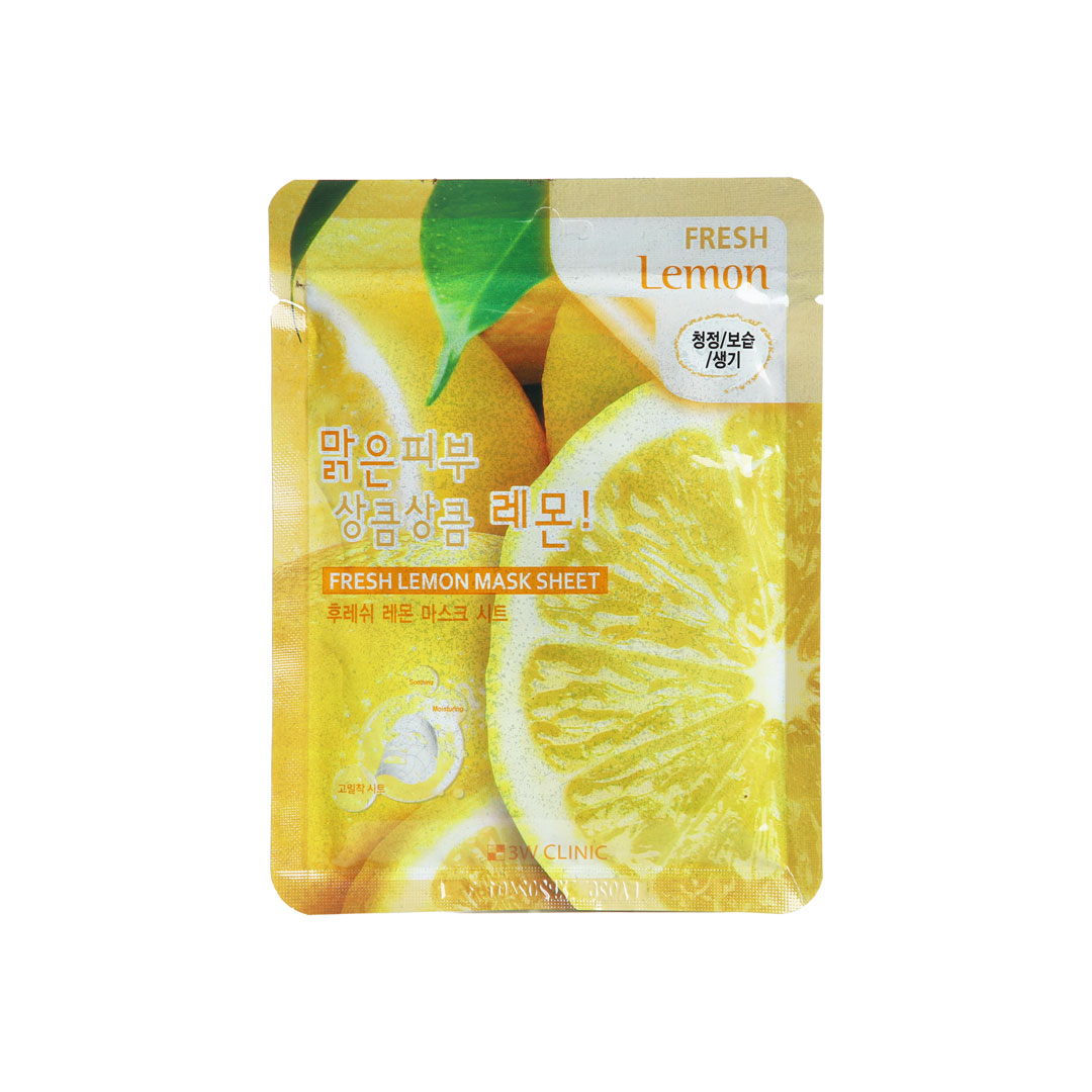 3W Clinic Fresh Lemon Sheet Mask 23g BD | KoreanShopBD