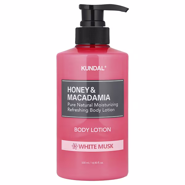 KUNDAL Honey & Macadamia Pure Body Lotion White Musk – Deep Moisturizing Body Lotion 500ml