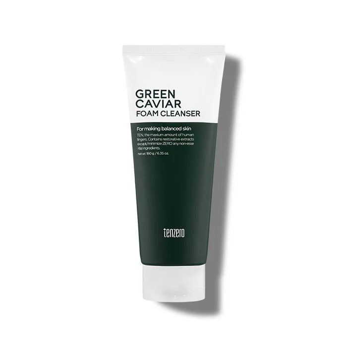 TENZERO Green Caviar Foam Cleanser 180 g | Hydrating & Soothing Facial Cleanser