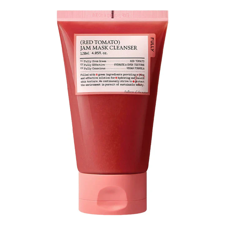 Fully Red Tomato Jam Pack Cleanser 120 ml | 2-in-1 Cleanser & Wash-Off Mask