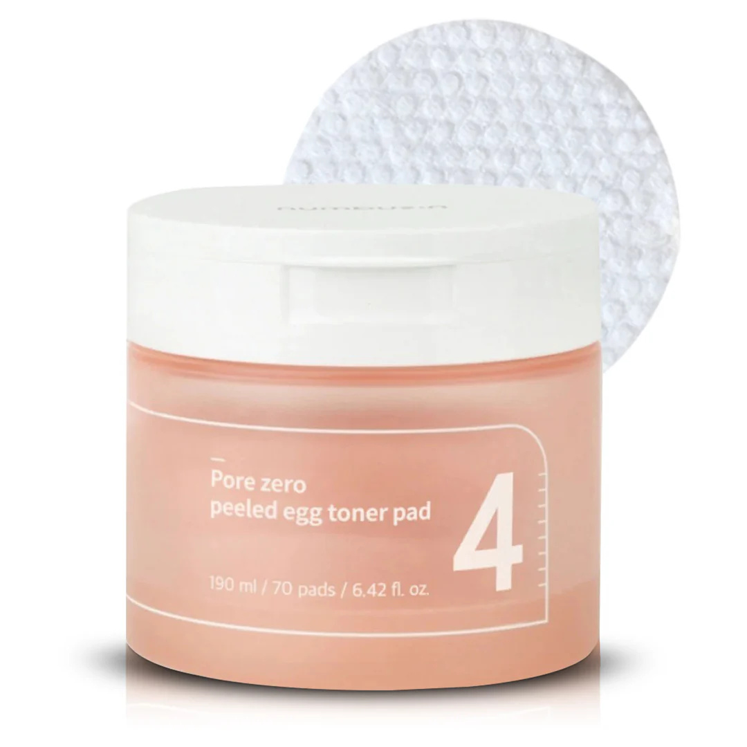 NUMBUZIN No. 4 Pore Zero Peeled Egg Toner Pad 190ml / 70 Pads – Exfoliating & Pore Care