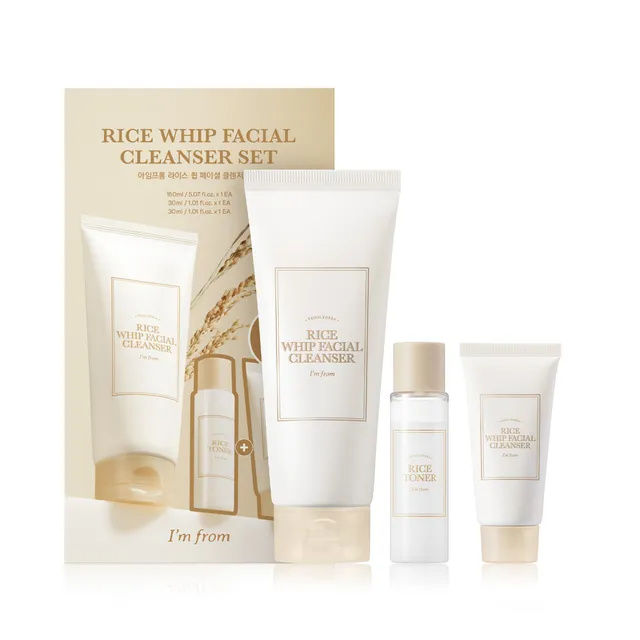 I’m From Rice Whip Facial Cleanser Set (3PCS) – Brightening Foam Cleanser