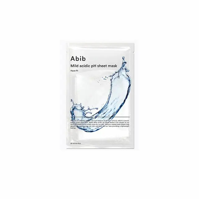 ABIB Mild Acidic pH Sheet Mask Aqua Fit (10 Sheets – 30ml) | Hydrating Korean Sheet Mask