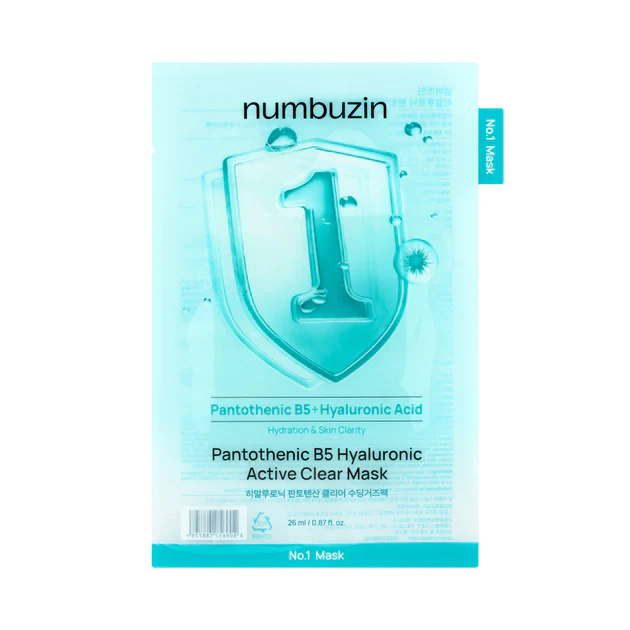 NUMBUZIN No.1 Pantothenic B5 Hyaluronic Active Clear Mask 26ml | Korean Skincare