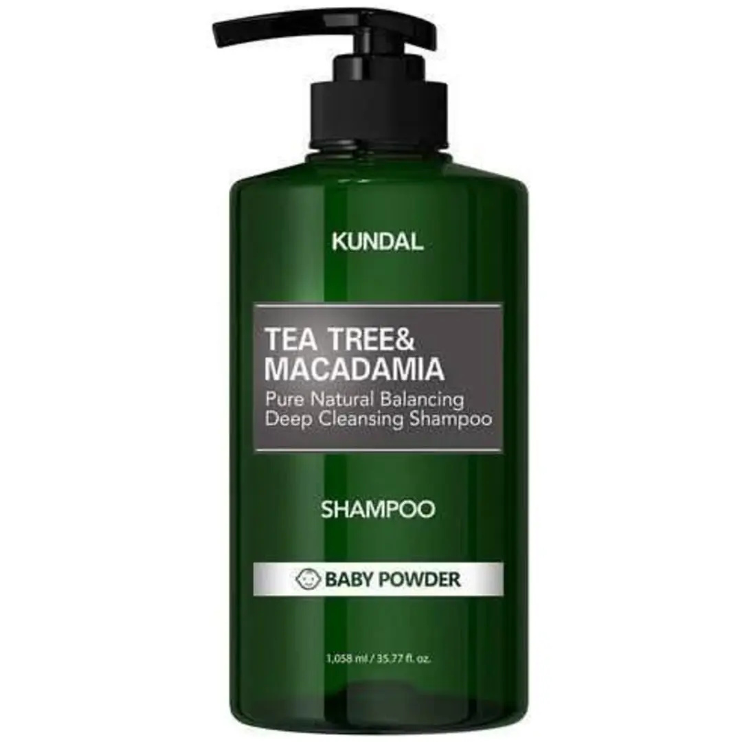 Kundal Tea Tree & Macadamia Shampoo Baby Powder 1058ml – Deep Cleansing & Nourishing