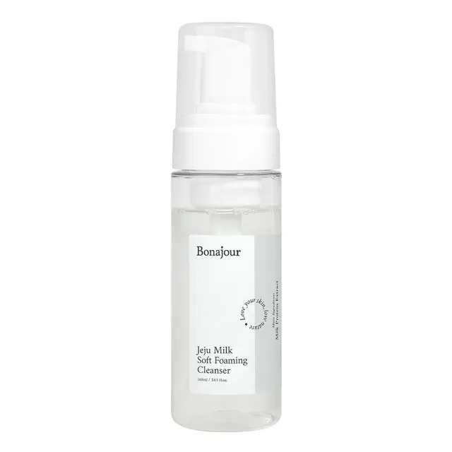 Bonajour Jeju Milk Soft Foaming Cleanser 160ml – Gentle Hydrating Face Wash