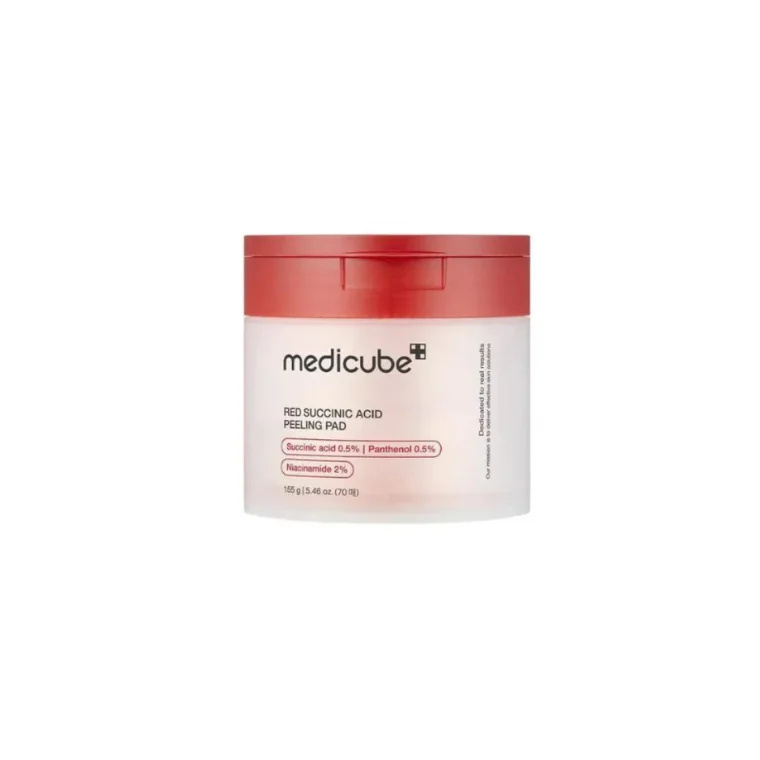 MEDICUBE Red Succinic Acid Peeling Pads 70 Pads – Pore & Acne Care Exfoliating Toner