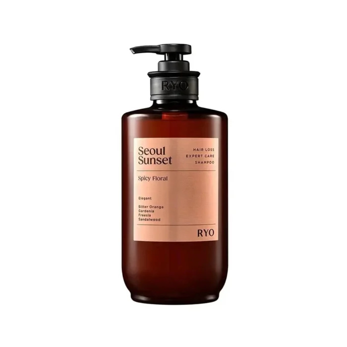 RYO Hair Loss Expert Care Shampoo Seoul Sunset 585ml is a Korean dermatologist-developed anti-hair loss shampoo built around the brand's exclusive Ginsen9EX blend — nine herbal actives