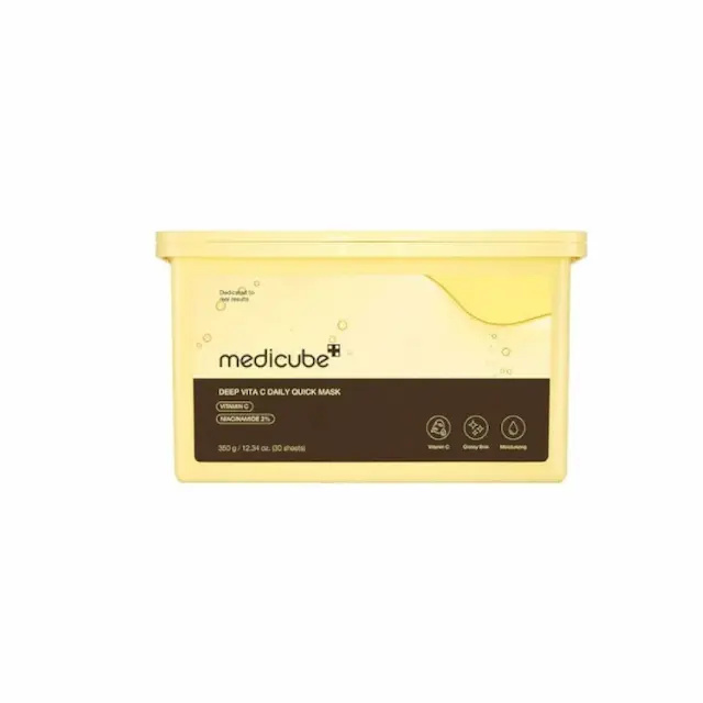 MEDICUBE Deep Vita C Daily Quick Mask 350g | Brightening Sheet Mask Korea