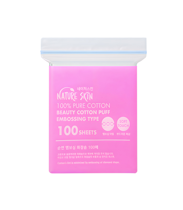 Nature Skin Embossing Beauty Cotton Puff -100 Sheets | KoreanshopBD