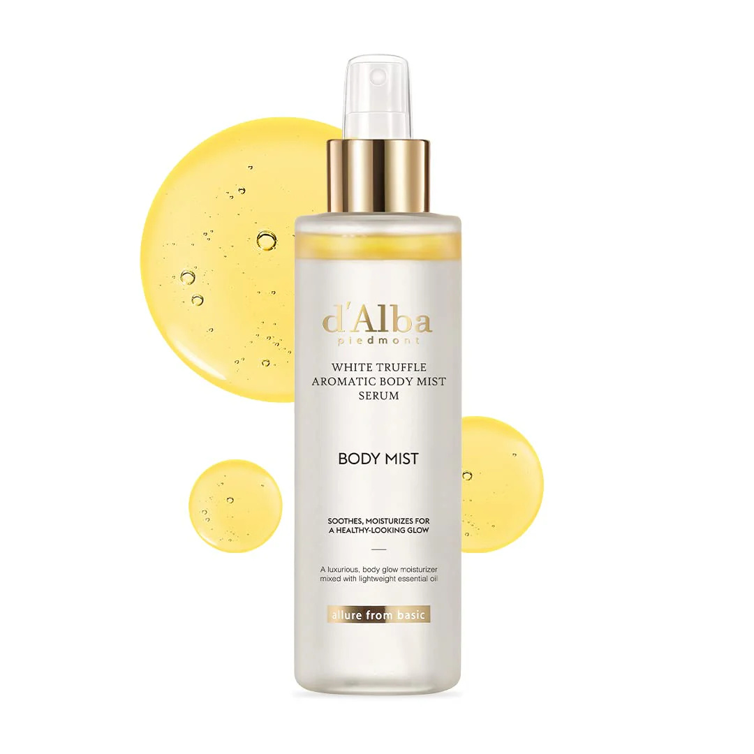 D'ALBA White Truffle Aromatic Body Mist Serum 180ml | Hydrating Vegan Body Mist