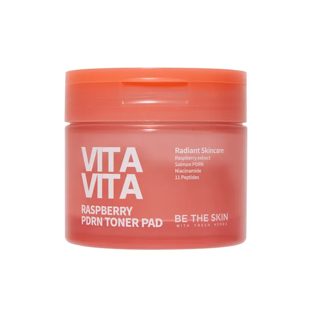 BE THE SKIN Vitavita Raspberry PDRN Toner Pad 60pads | KoreanshopBD